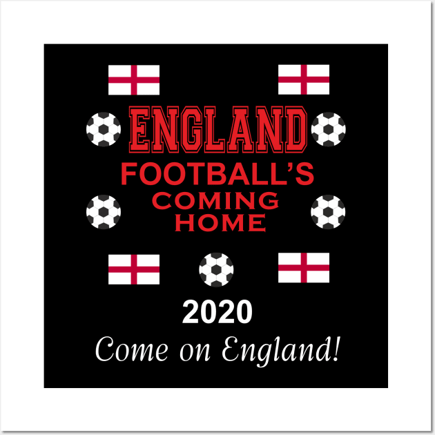 England  2020 Football's coming home. Wall Art by AJ techDesigns